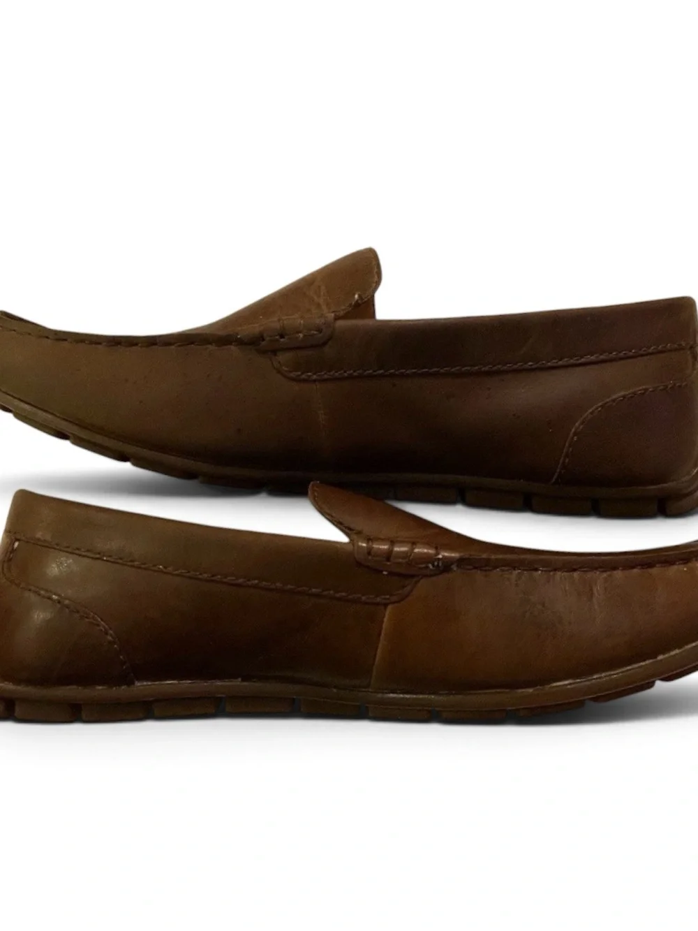 Born Men’s Allan, Brown Leather Slip On Dress Shoes, Size 9 M Loafers